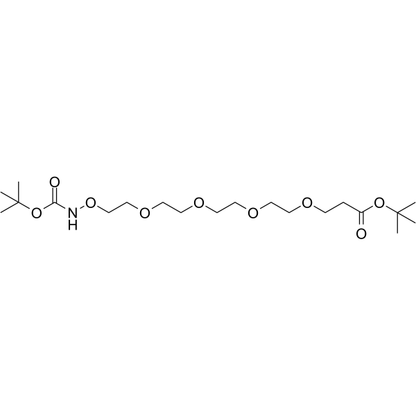 t-Boc-Aminooxy-PEG4-t-butyl ester Chemical Structure