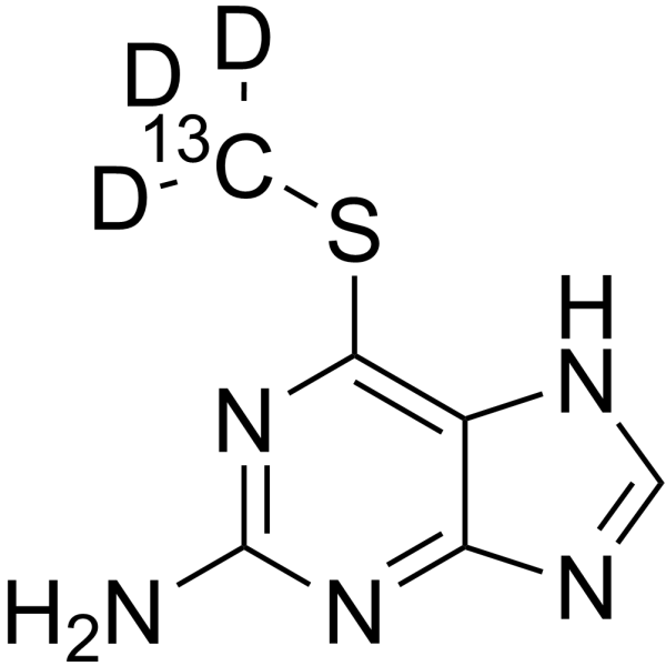 6-Methylthioguanine-<sup>13</sup>C,d<sub>3</sub> Chemical Structure