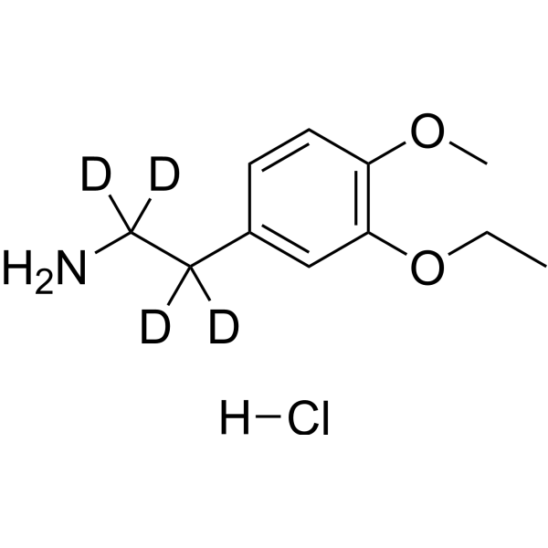 3-Ethoxy-4-methoxy-Dopamine-d<sub>4</sub> hydrochloride Chemical Structure