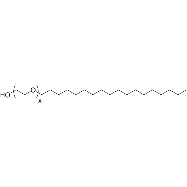 Polyoxyethylene (10) stearyl ether Chemical Structure