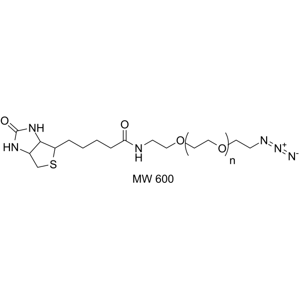 Biotin-PEG-azide (MW 600) Chemical Structure
