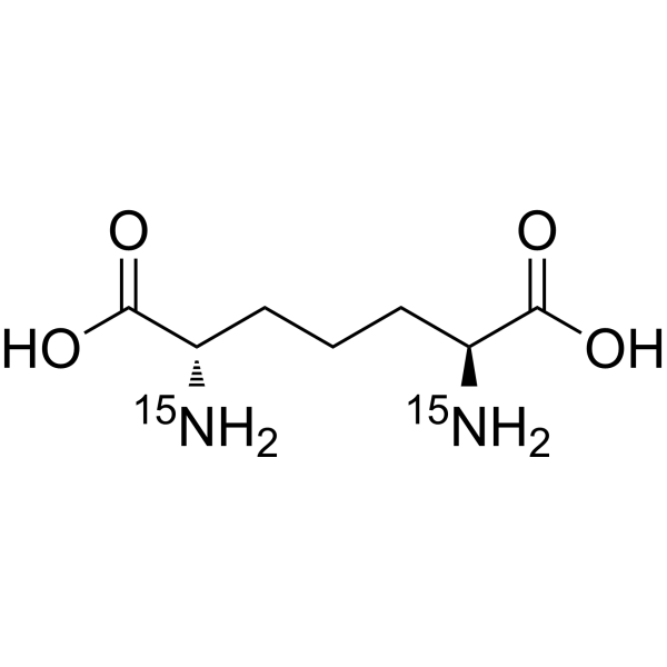 (2S,6S)-2,6-Diaminoheptanedioic acid-<sup>15</sup>N<sub>2</sub> Chemical Structure