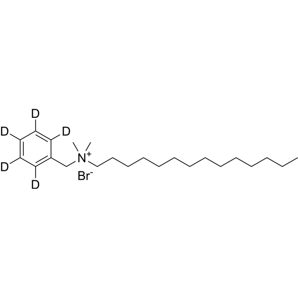 N,N-dimethyl-N-((phenyl-dd<sub>5</sub>)methyl)tetradecan-1-aminium bromide Chemical Structure