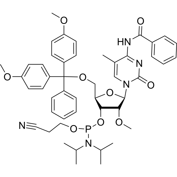 5-Me-DMT-2'-O-Me-C(Bz)-CE-Phosphoramidite Chemical Structure