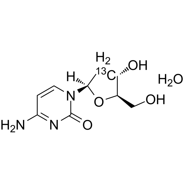 2'-Deoxycytidine-<sup>13</sup>C-2 monohydrate Chemical Structure