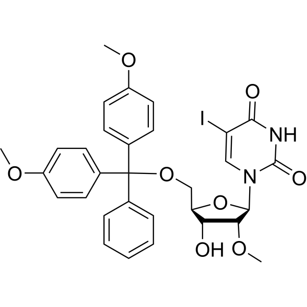 2’-O-Methyl-5’-O-DMTr-5-iodouridine Chemical Structure