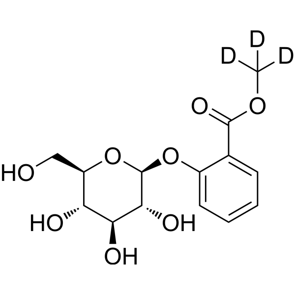 MeSA 2-O-b-D-glucoside-d<sub>3</sub> Chemical Structure