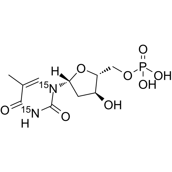 Thymidine 5'-monophosphate-<sup>15</sup>N<sub>2</sub> Chemical Structure