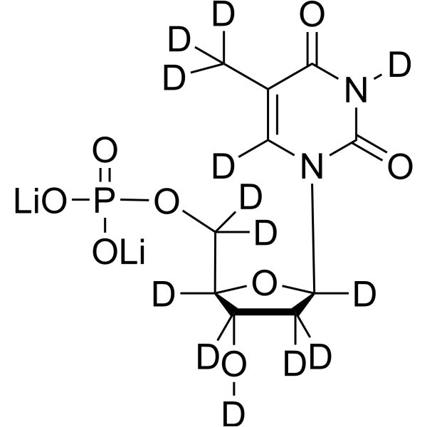 Thymidine 5'-monophosphate-d<sub>13</sub> dilithium Chemical Structure