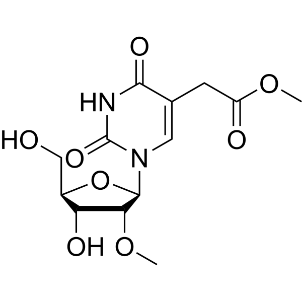 5-Methoxycarbonylmethyl-2'-O-methyluridine Chemical Structure