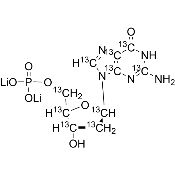2′-<em>Deoxyguanosine</em> 5′-monophosphate-13C10 dilithium