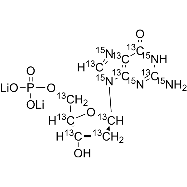 2′-<em>Deoxyguanosine</em> 5′-monophosphate-13C10,15N5 dilithium