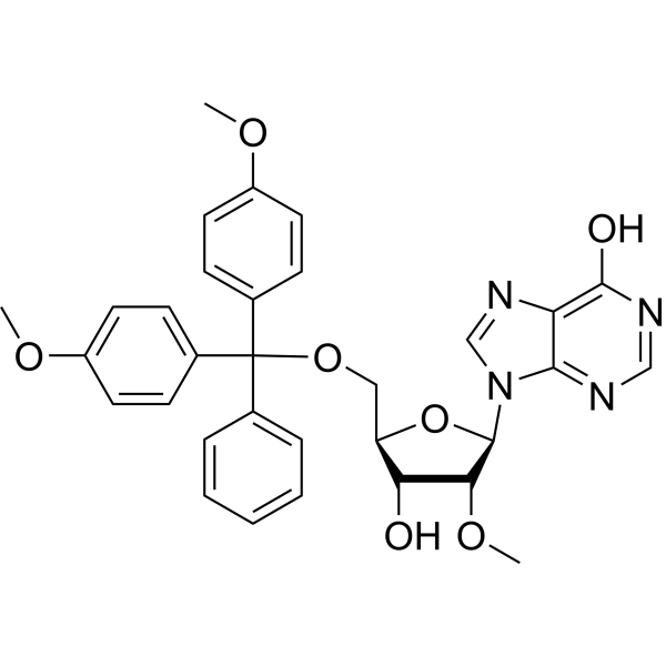 5’-O-(4,4-Dimethoxytrityl)-2’-O-methyl inosine Chemical Structure