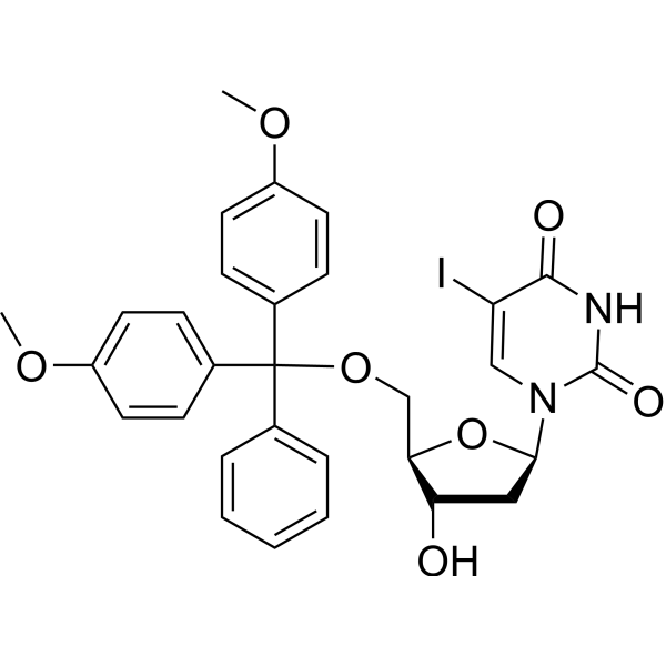 5’-O-DMTr-5-iodo-2’-deoxyuridine Chemical Structure