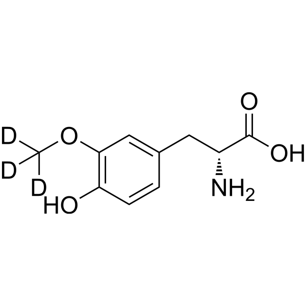(R)-3-O-Methyldopa-d<sub>3</sub> Chemical Structure