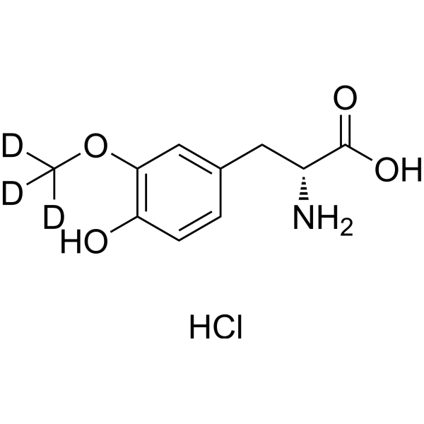 (R)-3-O-Methyldopa-d<sub>3</sub> hydrochloride Chemical Structure