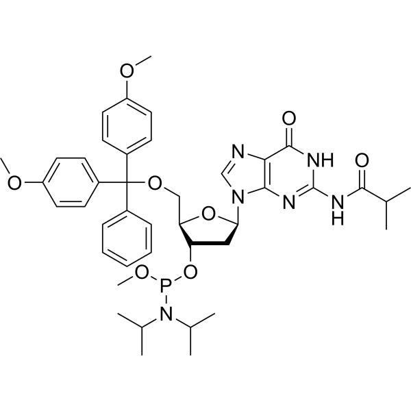 2'-Deoxyguanosine-(<em>N</em>-iBu)-3'-methyl-phosphoramidite