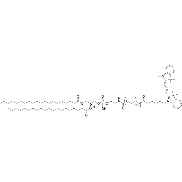 DSPE-PEG-Cy3, MW 2000 Chemical Structure