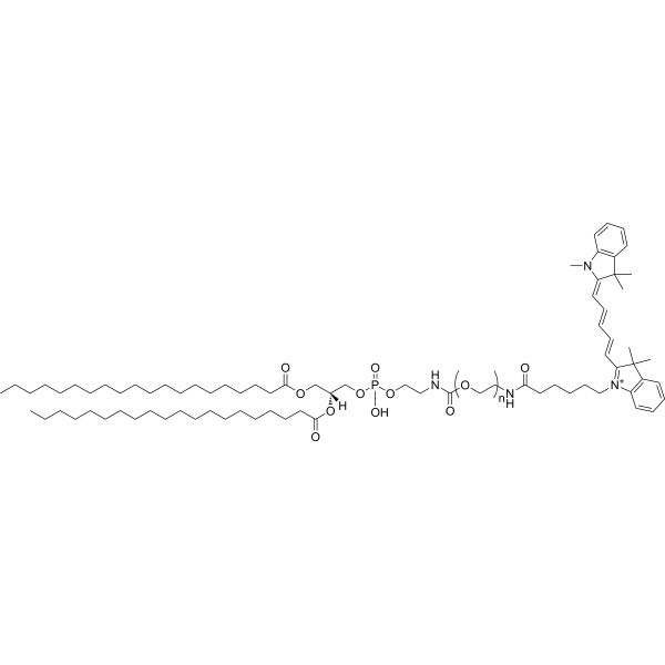 DSPE-PEG-Cy5, MW 2000 Chemical Structure