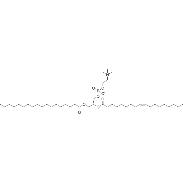 2-​Oleoyl-​1-​stearoyl-​sn-​glycero-​3-​phosphocholine Chemical Structure