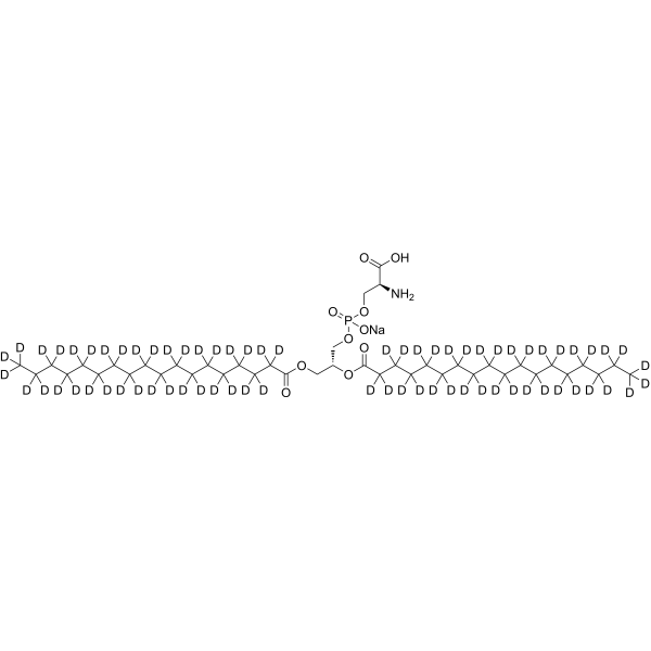 (S)-2-amino-2-carboxyethyl ((R)-2,3-bis(stearoyloxy)propyl) phosphate-d<sub>70</sub> sodium Chemical Structure
