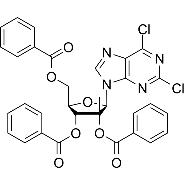 2,6-Dichloro-9-(2-c-methyl-2,3,5-tri-O-benzoyl-<em>beta</em>-D-ribofuranosyl)purine