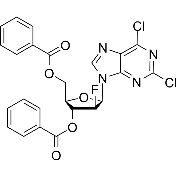 2,6-Dichloro-9-(3,5-di-O-benzoyl-2-deoxy-2-fluoro-D-arabinofuranosyl)-9H-purine Chemical Structure