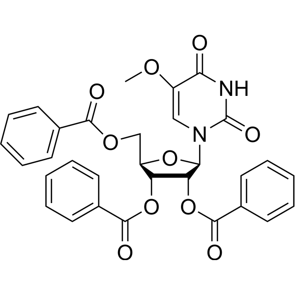 2’,3’,5’-Tri-O-benzoyl-5-methoxyuridine Chemical Structure