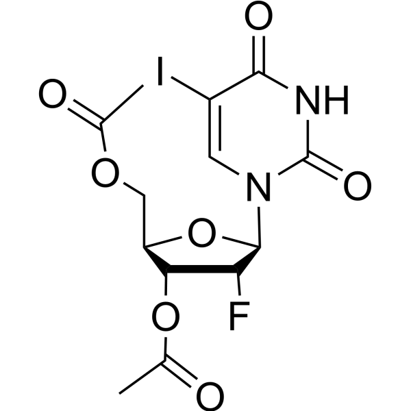 3’,5’-Di-O-acetyl-2’-deoxy-2’-fluoro-5-iodouridine Chemical Structure