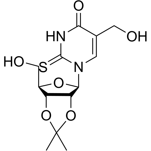 5-Hydroxymethyl-2',3'-O-isopropylidene-2-thiouridine Chemical Structure