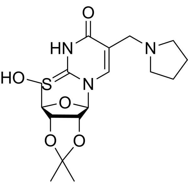 2',3'-O-Isopropylidene-5-pyrrolidinomethyl-2-thiouridine Chemical Structure