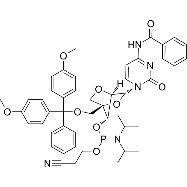 DMTr-LNA-C(Bz)-3-CED-phosphoramidite Chemical Structure