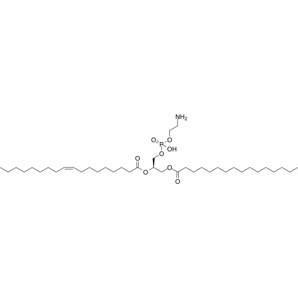 1-Palmitoyl-2-oleoyl-sn-glycero-3-PE Chemical Structure