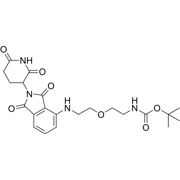Thalidomide-4-NH-PEG1-NH-Boc Chemical Structure