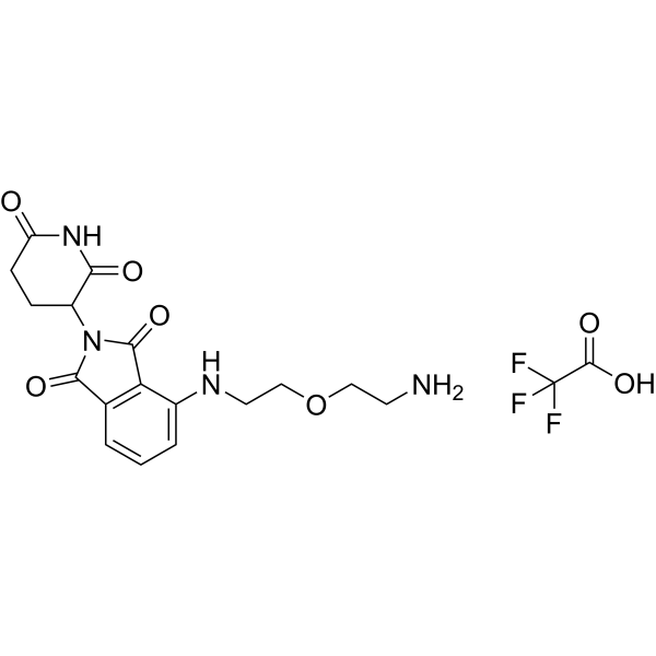 Thalidomide-4-NH-PEG1-NH2 TFA Chemical Structure