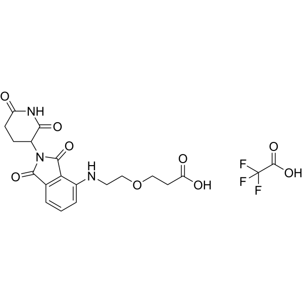 Thalidomide-4-NH-PEG1-COOH TFA Chemical Structure