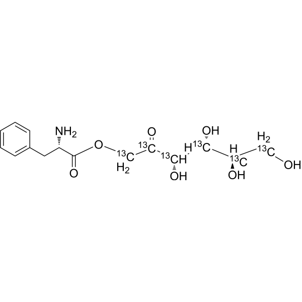 Fructose-phenylalanine-<sup>13</sup>C<sub>6</sub> Chemical Structure