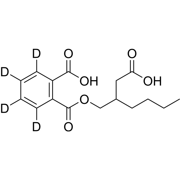 Mono[2-(carboxymethyl)hexyl] phthalate-d<sub>4</sub> Chemical Structure