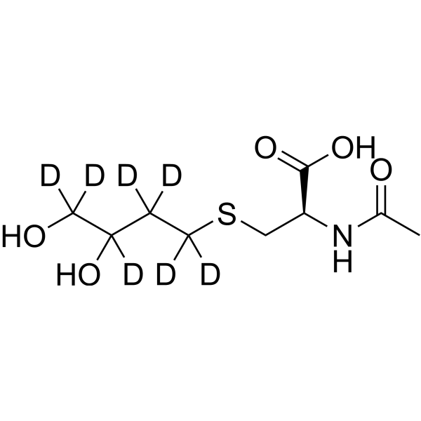 N-Acetyl-S-(3,4-dihydroxybutyl)-L-cysteine-d<sub>7</sub> Chemical Structure