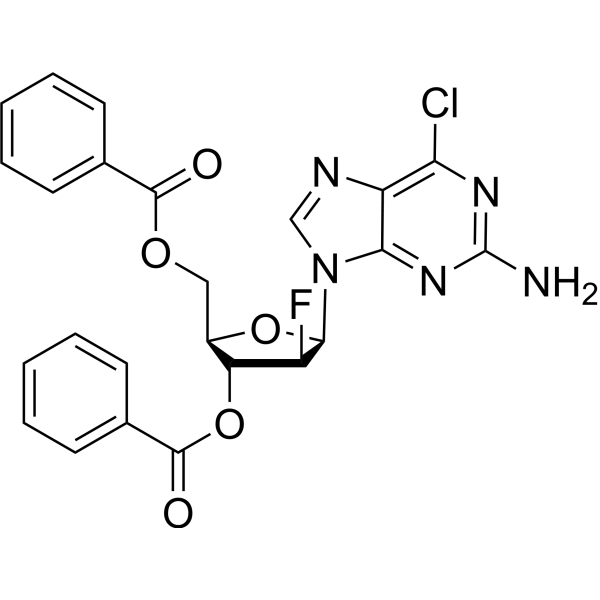 2-<em>Amino</em>-6-chloropurine-9-beta-d-(2'-deoxy-3',5'-di-o-benzoyl-2'-fluoro)arabinoriboside