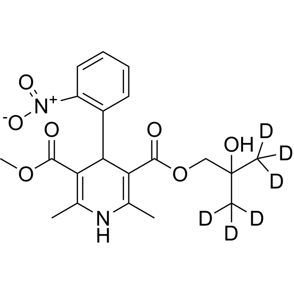 <em>3</em>-(2-<em>Hydroxy</em>-2-(methyl-d<em>3</em>)propyl-<em>3</em>,<em>3</em>,<em>3</em>-d<em>3</em>) 5-methyl 2,6-dimethyl-4-(2-nitrophenyl)-1,4-dihydropyridine-<em>3</em>,5-dicarboxylate