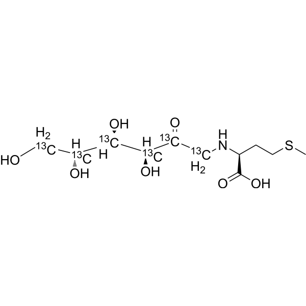 N-(1-Deoxy-<em>D</em>-fructos-1-yl)-L-methionine-13C6