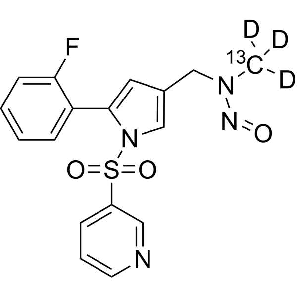 N-Nitroso Vonoprazan-<sup>13</sup>C,d<sub>3</sub> Chemical Structure