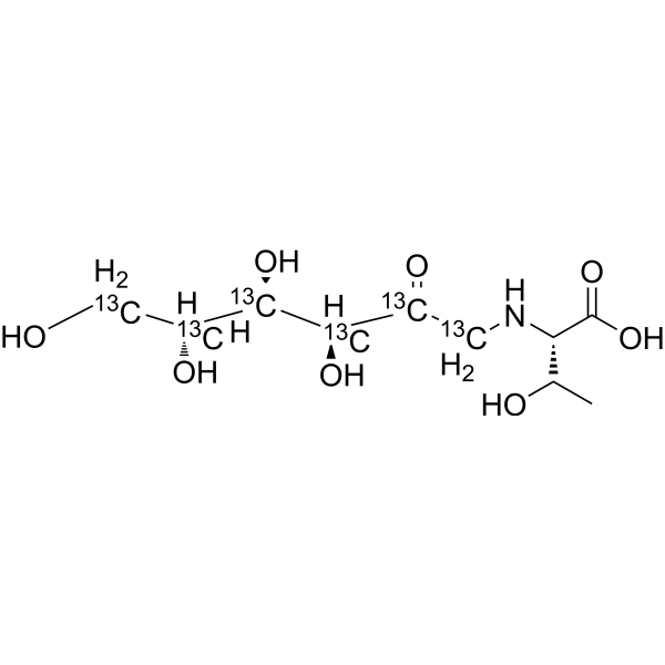 N-(1-Deoxy-<em>D</em>-fructos-1-yl)​-L-threonine-13C6