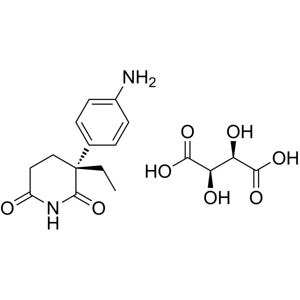 (R)-(+)-Aminoglutethimide L-Tartrate Chemical Structure