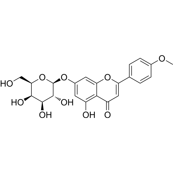 Acacetin-7-O-β-D-galactopyranoside Chemical Structure