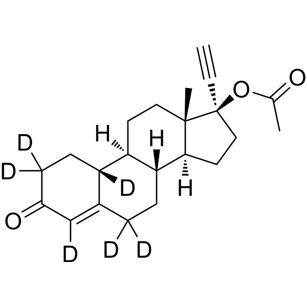 Norethindrone Acetate-2,2,4,6,6,10-d<sub>6</sub> Chemical Structure