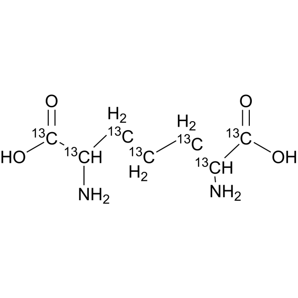 2,6-Diaminoheptanedioic acid-<sup>13</sup>C<sub>7</sub> Chemical Structure