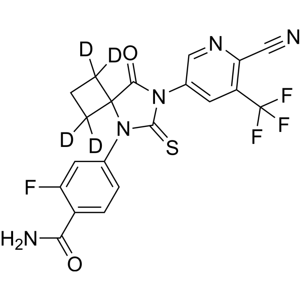 N-Desmethyl apalutamide-d<sub>4</sub> Chemical Structure