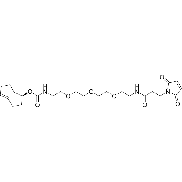 (R)-TCO4-PEG3-Maleimide Chemical Structure